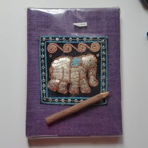 NWT sequin elephant blank journal